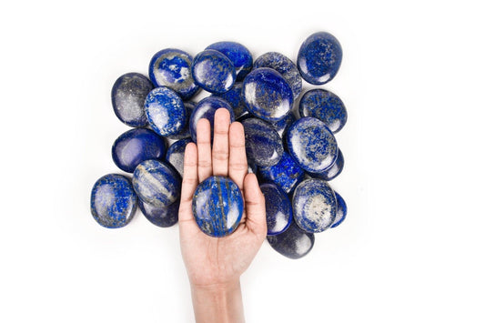 Lapis lazuli Palmstone in India - Aeora Rocks - AEORA ROCKS INDIA - Healing Crystals superstore