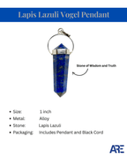 Lapis Lazuli Vogel Pendant - AEORA ROCKS INDIA - Healing Crystals superstore