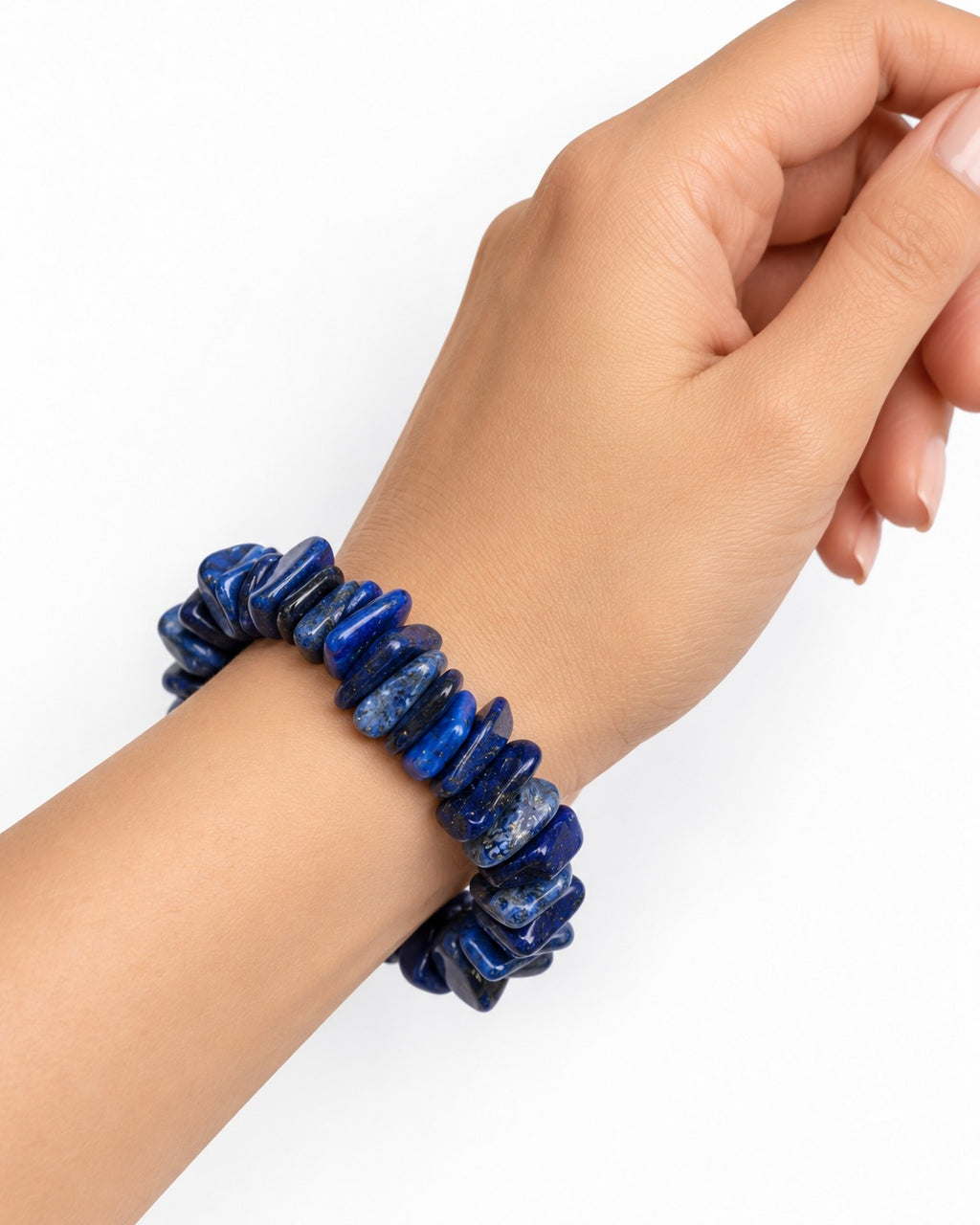 Lapis Lazuli Chips Bracelet | Blue Gemstone | Aeora Rocks