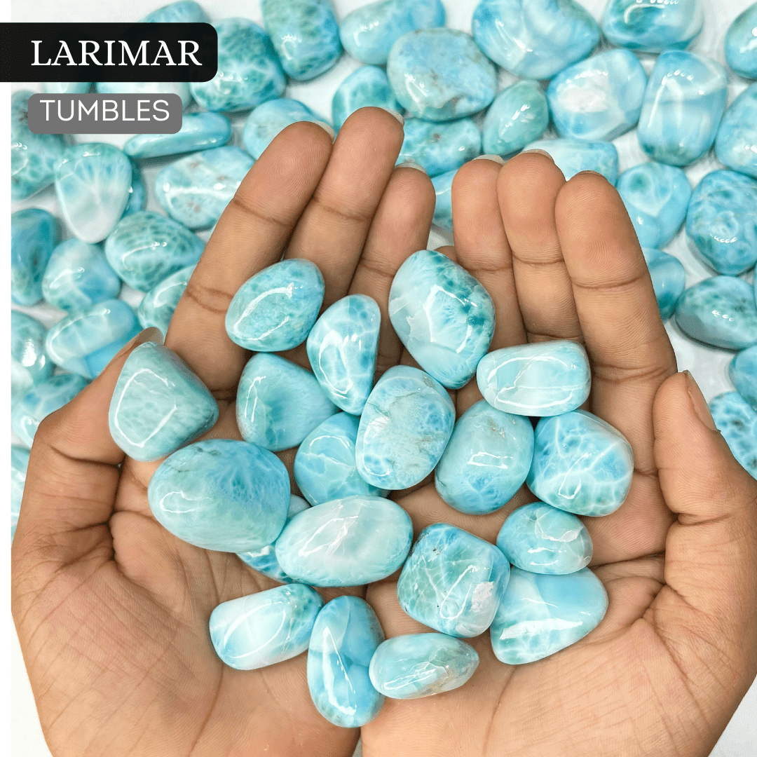 Larimar Tumble in India - Aeora Rocks - AEORA ROCKS INDIA - Healing Crystals superstore