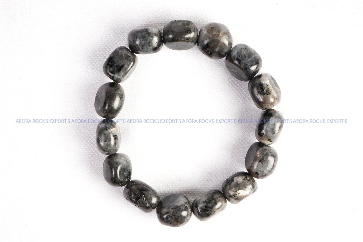Larvikite Tumbled Bracelet in India - Aeora Rocks - AEORA ROCKS INDIA - Healing Crystals superstore