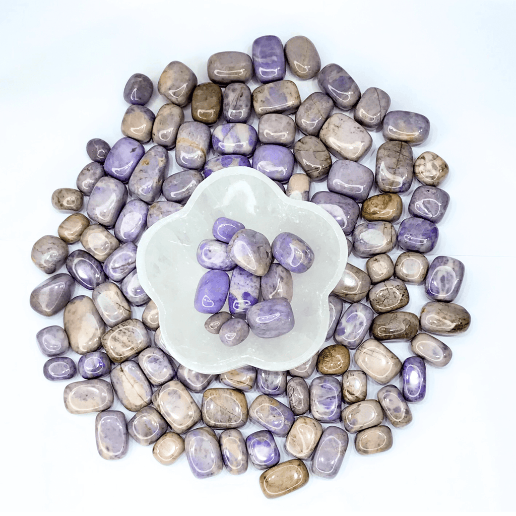 Lavender Jade Tumbled Stone - AEORA ROCKS INDIA - Healing Crystals superstore