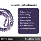 Lepidolite Japa Mala - AEORA ROCKS INDIA - Healing Crystals superstore