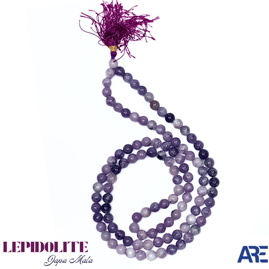 Lepidolite Japa Mala - AEORA ROCKS INDIA - Healing Crystals superstore