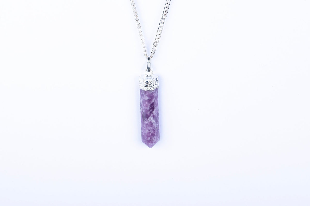 Lepidolite Single Point Pendant - AEORA ROCKS INDIA - Healing Crystals superstore