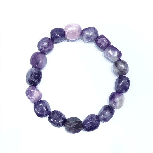 Lepidolite Tumbled Bracelet - AEORA ROCKS INDIA - Healing Crystals superstore