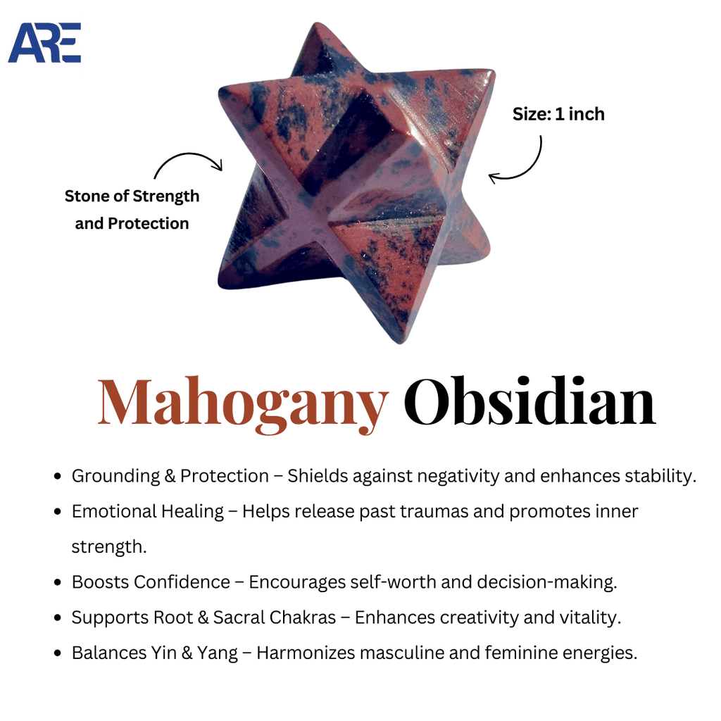 Mahogany Obsidian Merkaba - AEORA ROCKS INDIA - Healing Crystals superstore