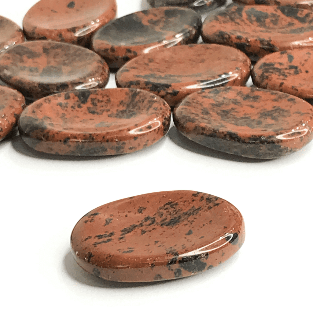 Mahogany Obsidian Worry Stone - AEORA ROCKS INDIA - Healing Crystals superstore