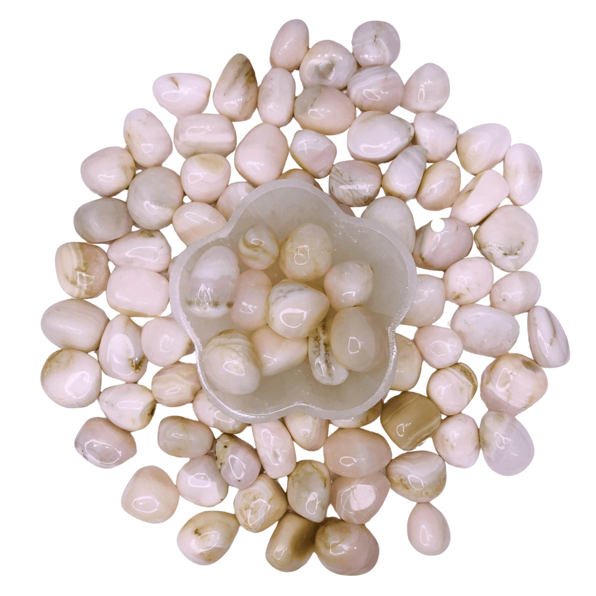 ⁠Mangano Calcite Tumbled Stone - AEORA ROCKS INDIA - Healing Crystals superstore