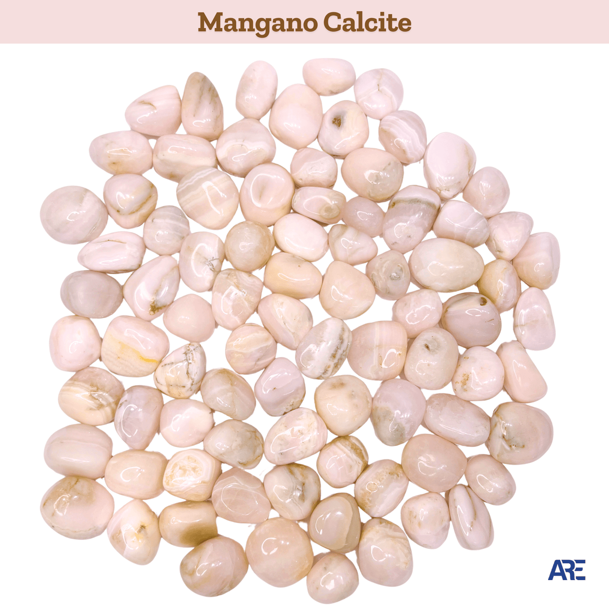 ⁠Mangano Calcite Tumbled Stone - AEORA ROCKS INDIA - Healing Crystals superstore
