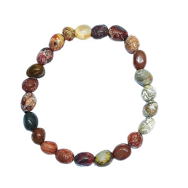 Mexican Lace Agate Tumbled Bracelet - AEORA ROCKS INDIA - Healing Crystals superstore