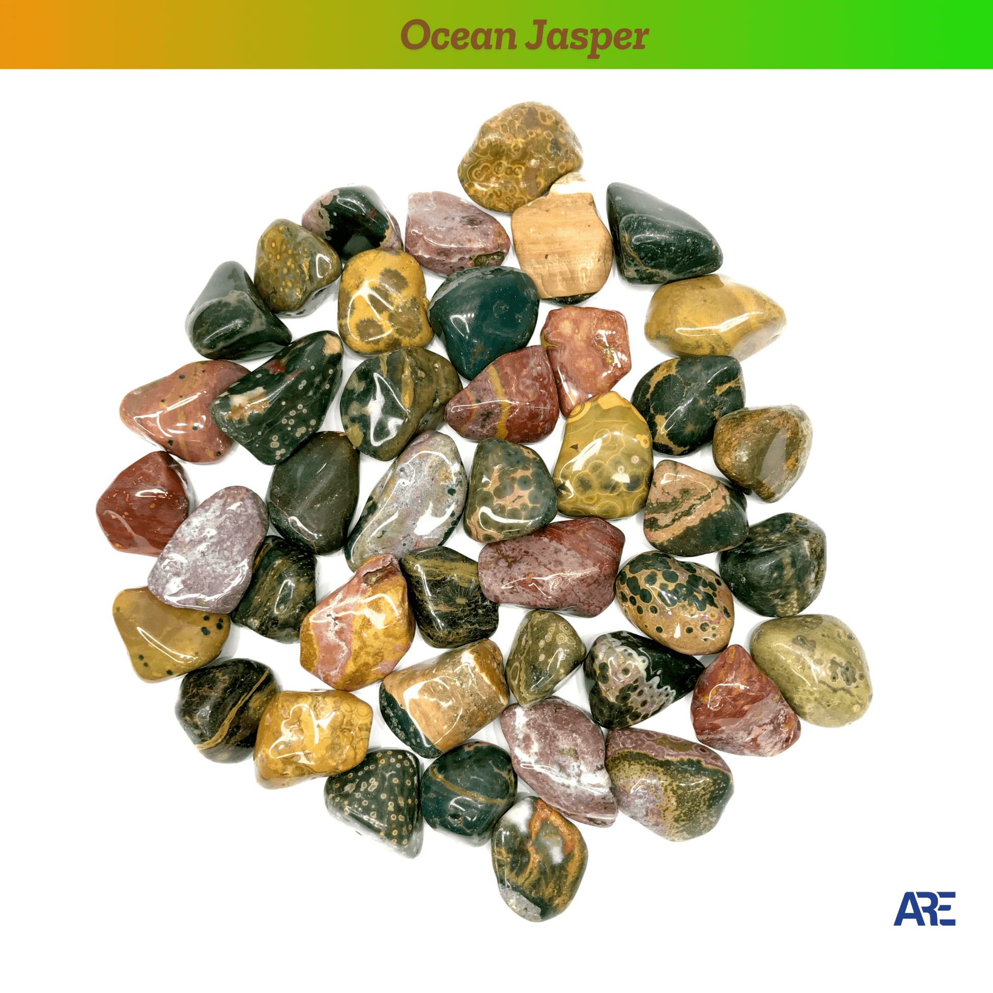 Ocean Jasper Tumbled Stone The Stone of Happiness – AEORA ROCKS