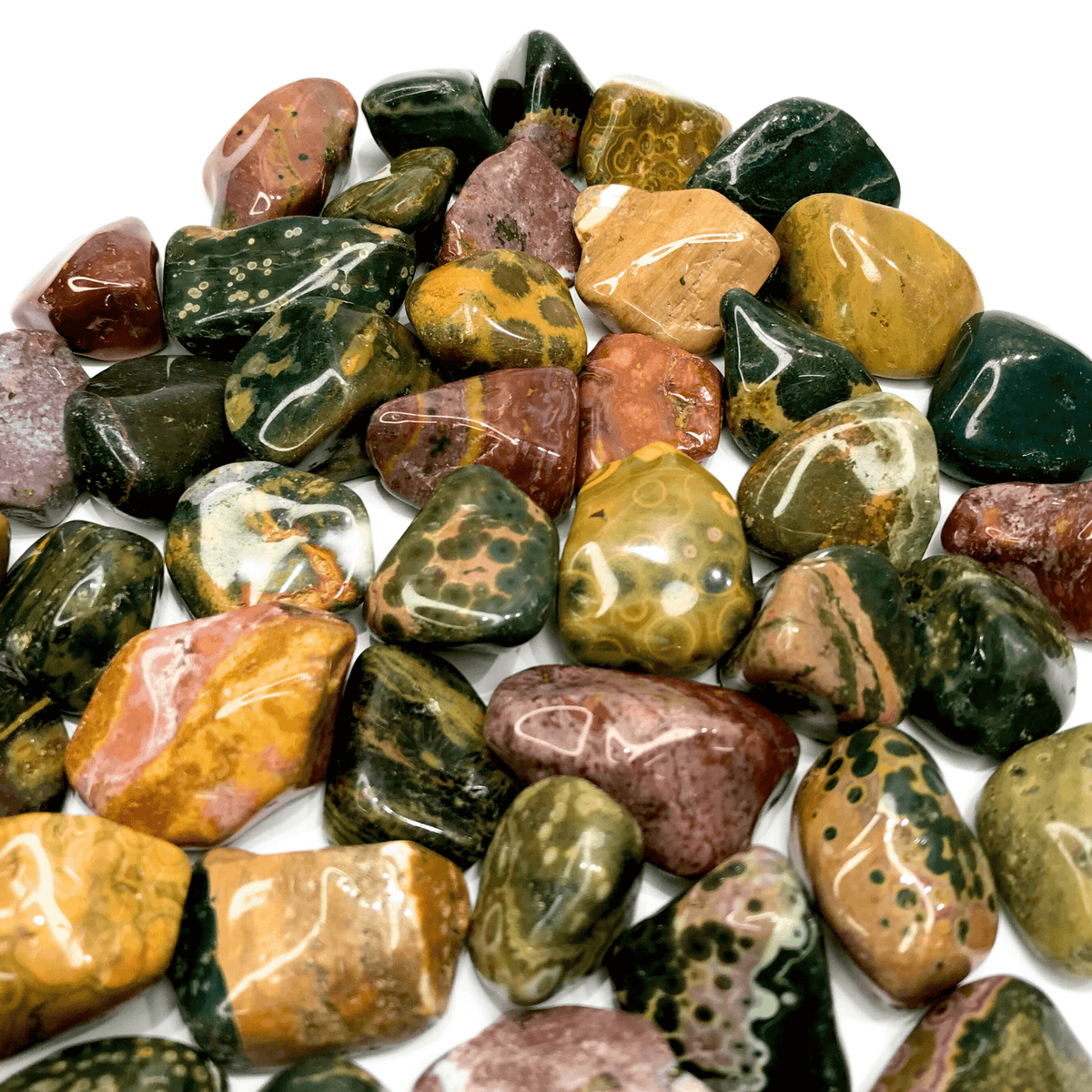Ocean Jasper Tumbled Stone - AEORA ROCKS INDIA - Healing Crystals superstore