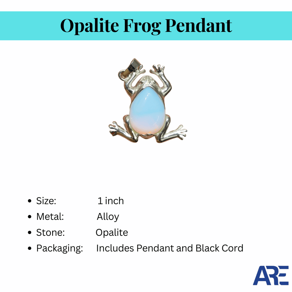 Opalite Frog Pendant - AEORA ROCKS INDIA - Healing Crystals superstore