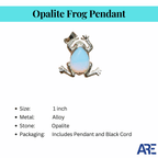 Opalite Frog Pendant - AEORA ROCKS INDIA - Healing Crystals superstore