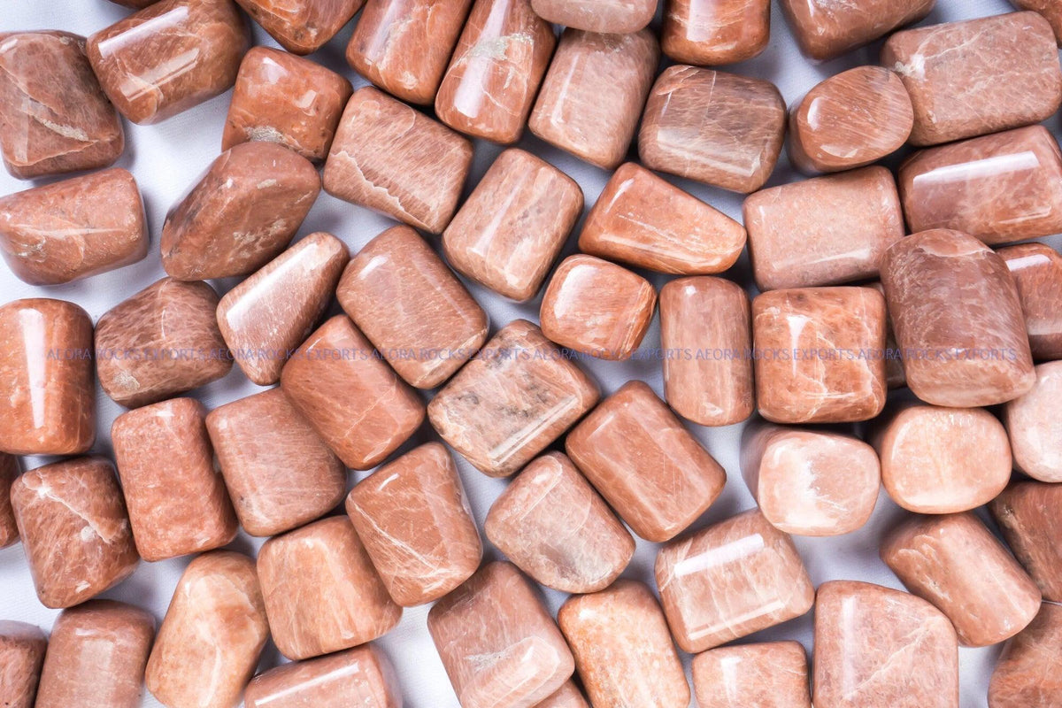 Orange Moonstone Tumbled Stone in India - Aeora Rocks - AEORA ROCKS INDIA - Healing Crystals superstore