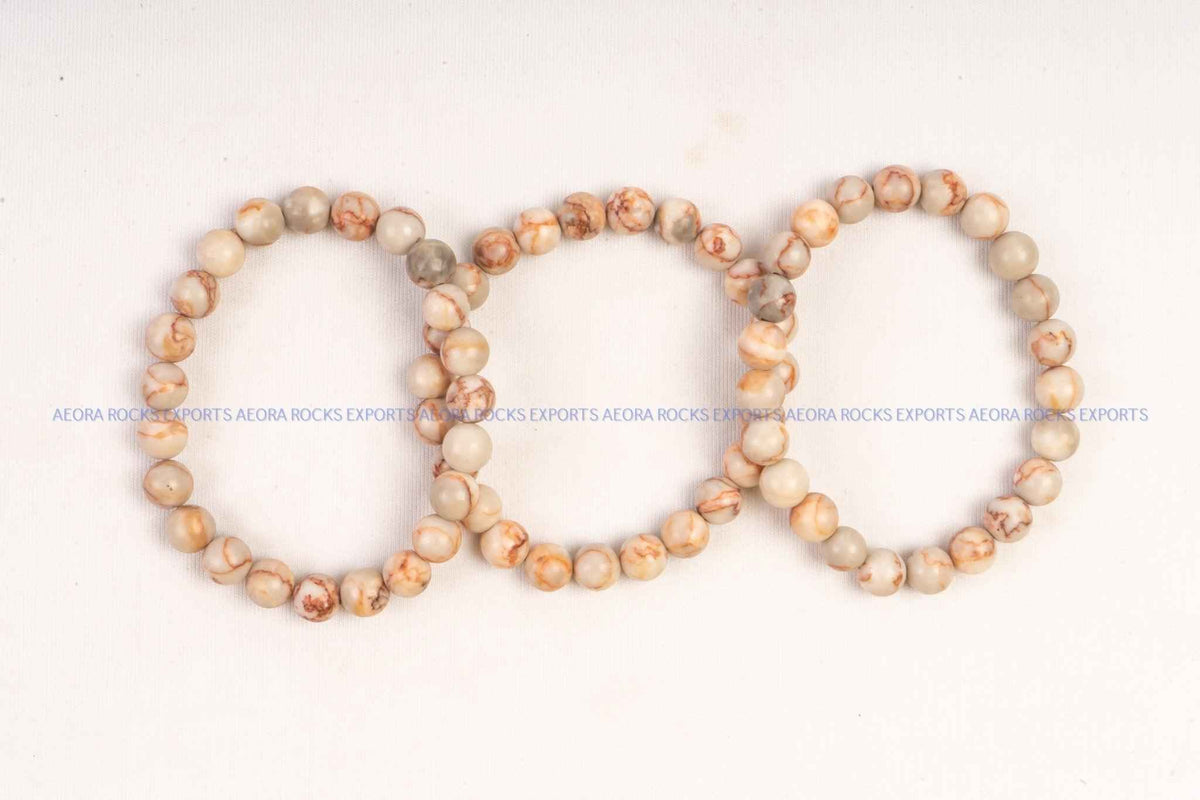 Panther Jasper 8mm Bead Bracelet in India - Aeora Rocks