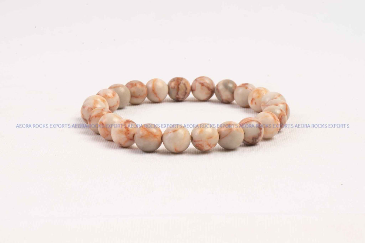 Panther Jasper 8mm Bead Bracelet in India - Aeora Rocks