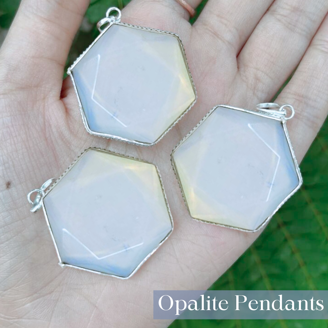 Opalite Hexagon Pendant