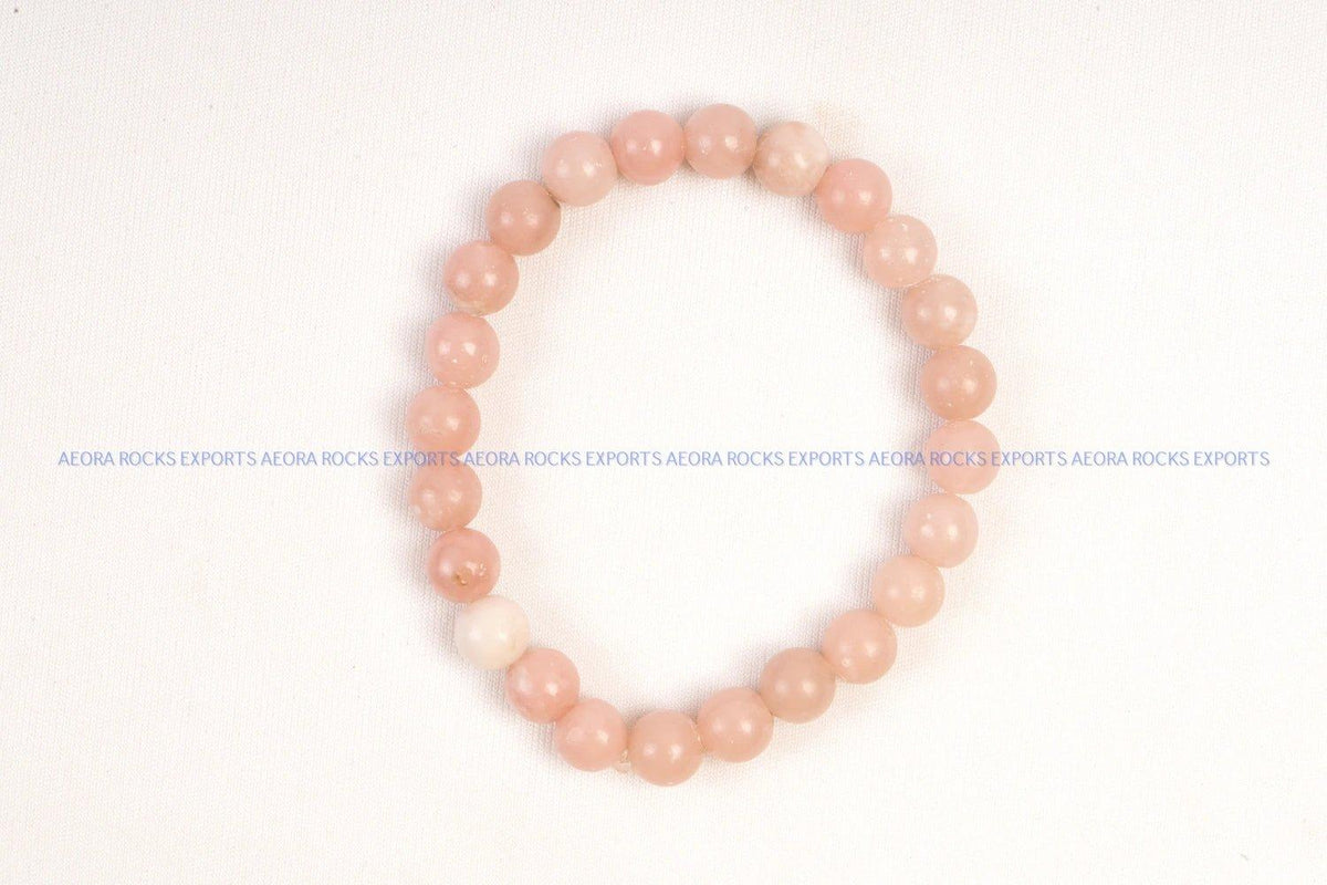 Pink Opal Bead Bracelet in India - Aeora Rocks - AEORA ROCKS INDIA - Healing Crystals superstore