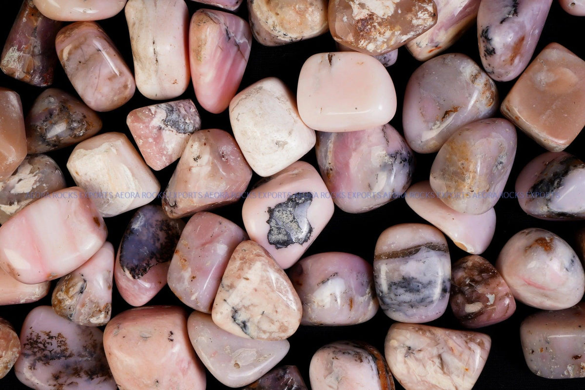 Pink Shy Rocks Pink Opal Tumbled Stone in India - Aeora Rocks – AEORA ROCKS INDIA ...