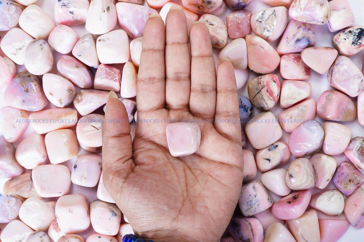 Pink Opal Tumbled Stone in India - Aeora Rocks - AEORA ROCKS INDIA - Healing Crystals superstore