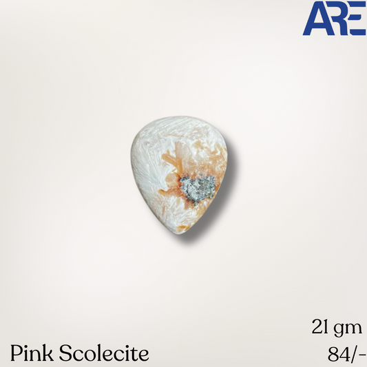 Pink Scolecite Heart