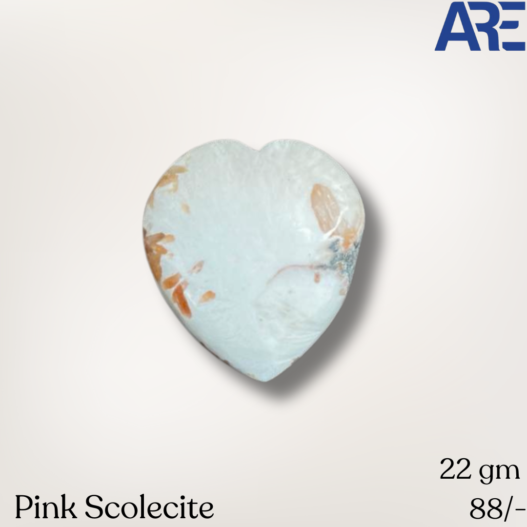 Pink Scolecite Heart