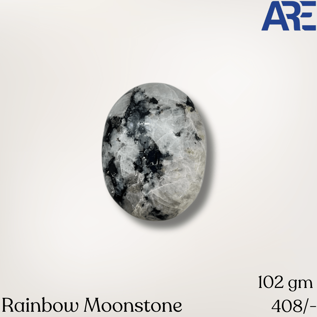 Rainbow Moonstone Palmstone - AEORA ROCKS INDIA - Healing Crystals superstore