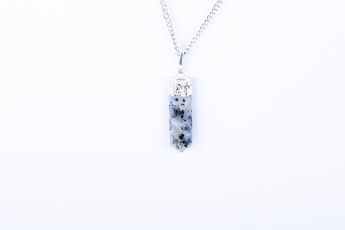 Rainbow Moonstone Single Point Pendant - AEORA ROCKS INDIA - Healing Crystals superstore