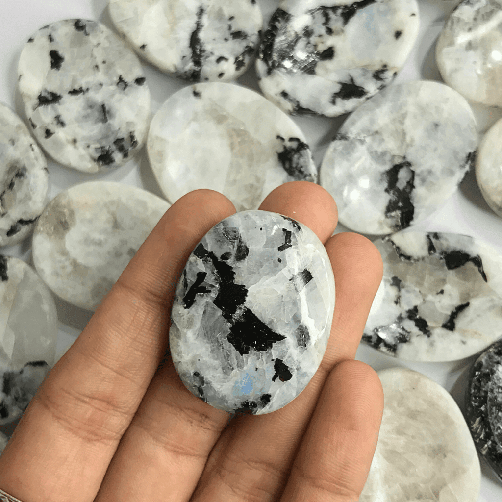 Rainbow Mooonstone Worry Stone - AEORA ROCKS INDIA - Healing Crystals superstore