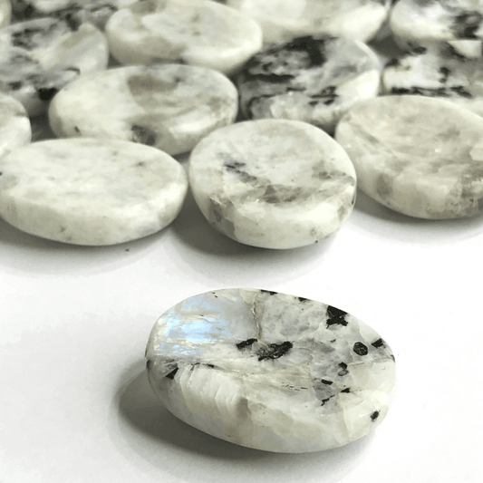 Rainbow Mooonstone Worry Stone - AEORA ROCKS INDIA - Healing Crystals superstore
