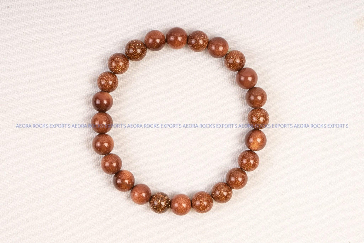 Red Goldstone Bead Bracelet in India - Aeora Rocks - AEORA ROCKS INDIA - Healing Crystals superstore