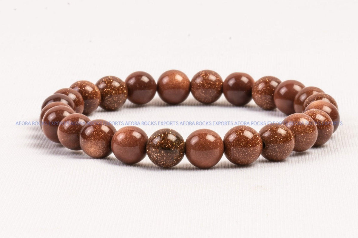 Red Goldstone Bead Bracelet in India - Aeora Rocks - AEORA ROCKS INDIA - Healing Crystals superstore