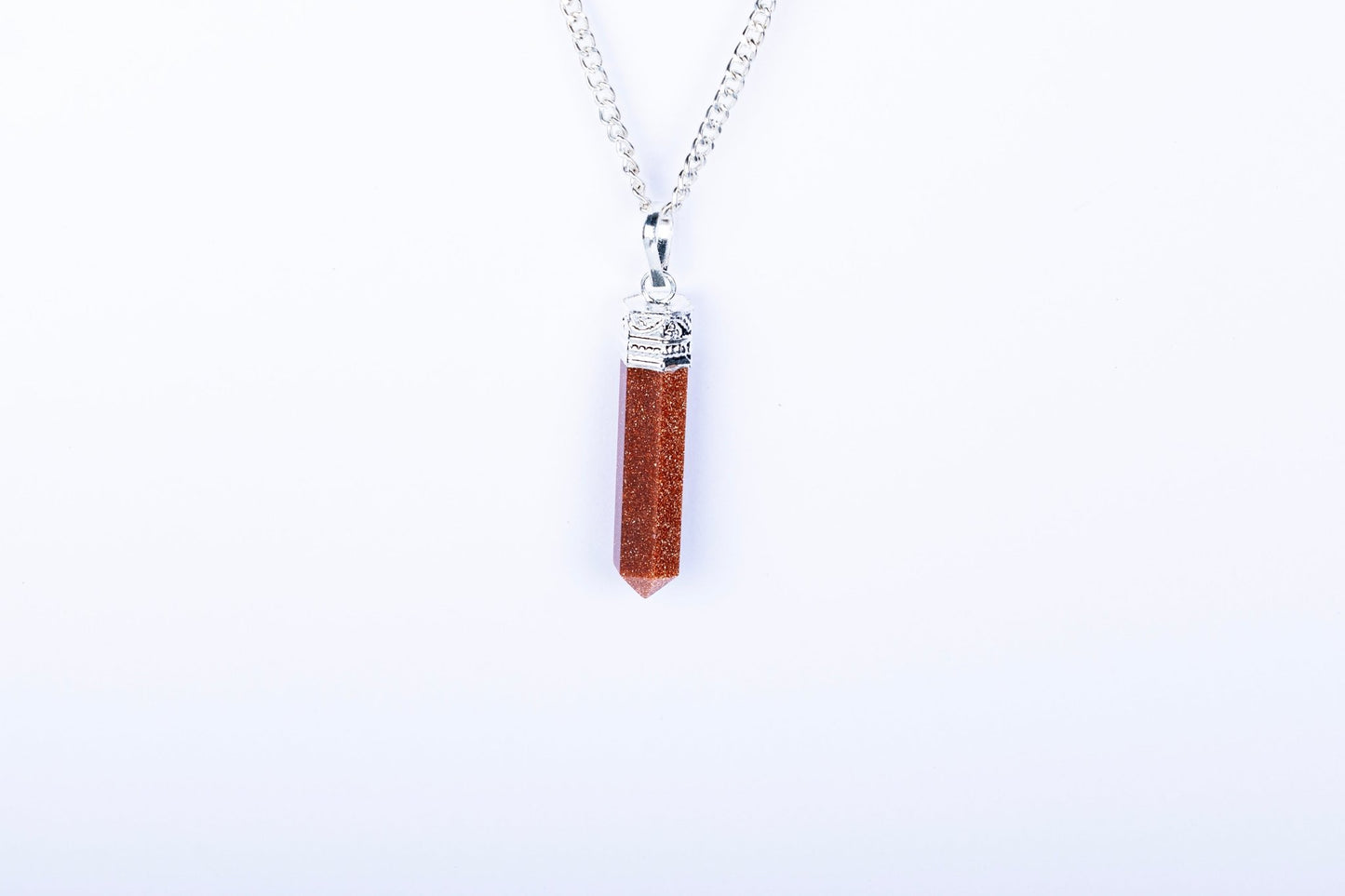 Red Goldstone Single Point Pendant - AEORA ROCKS INDIA - Healing Crystals superstore