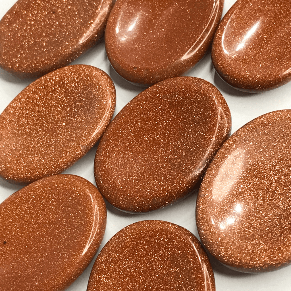 Red Goldstone Worry Stone - AEORA ROCKS INDIA - Healing Crystals superstore