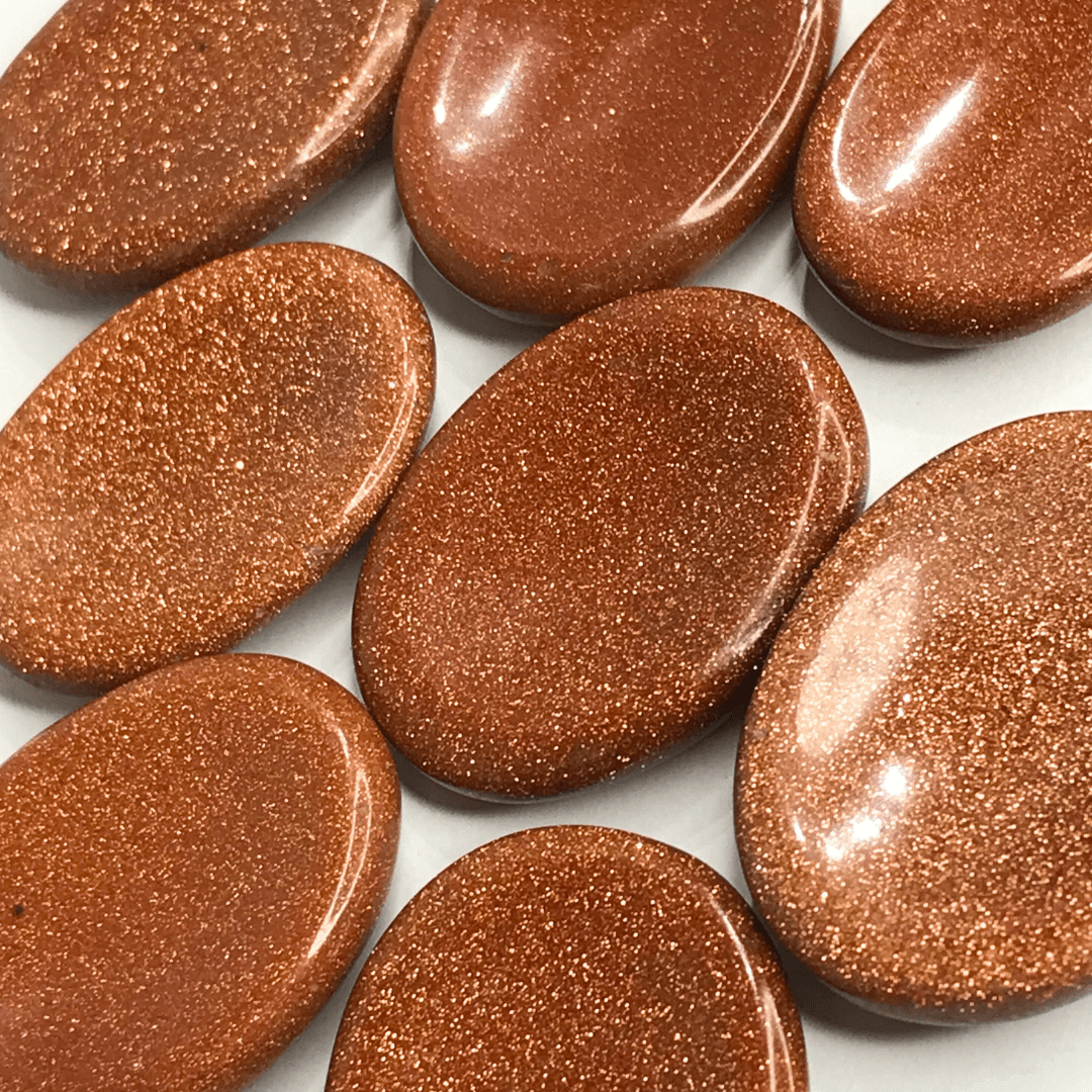 Red Goldstone Worry Stone - AEORA ROCKS INDIA - Healing Crystals superstore