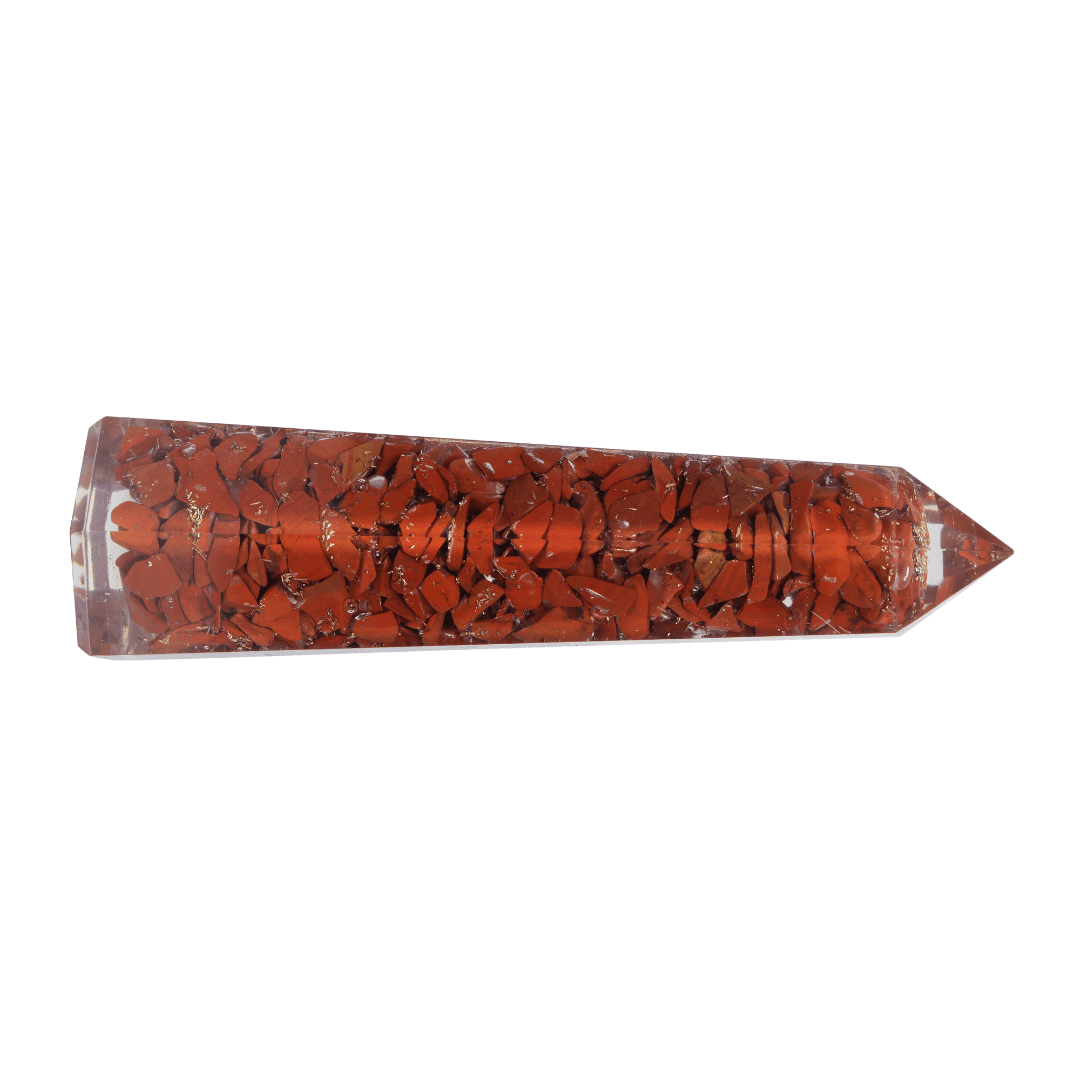 Red Jasper Orgonite Tower - AEORA ROCKS INDIA - Healing Crystals superstore