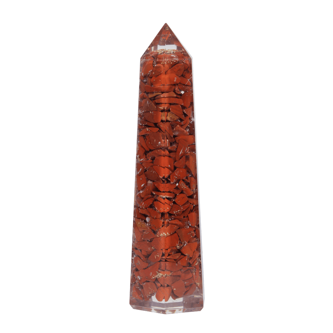 Red Jasper Orgonite Tower - AEORA ROCKS INDIA - Healing Crystals superstore