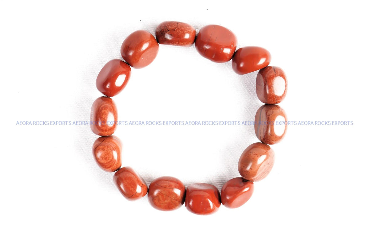 Red Jasper Tumbled Bracelet in India - Aeora Rocks - AEORA ROCKS INDIA - Healing Crystals superstore