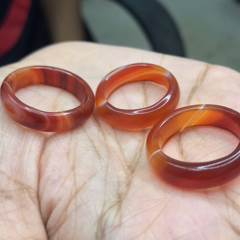Red Sulemai Hakik (Carnelian) Ring - AEORA ROCKS INDIA - Healing Crystals superstore