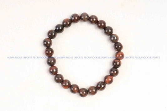 Red Tiger Eye Bead Bracelet 8mm in India - Aeora Rocks