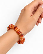 Red Carnelian Chips Bracelet | Natural Gemstone | Aeora Rocks