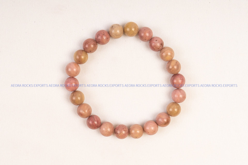 Rhodochrosite Bead Bracelet in India - Aeora Rocks - AEORA ROCKS INDIA - Healing Crystals superstore