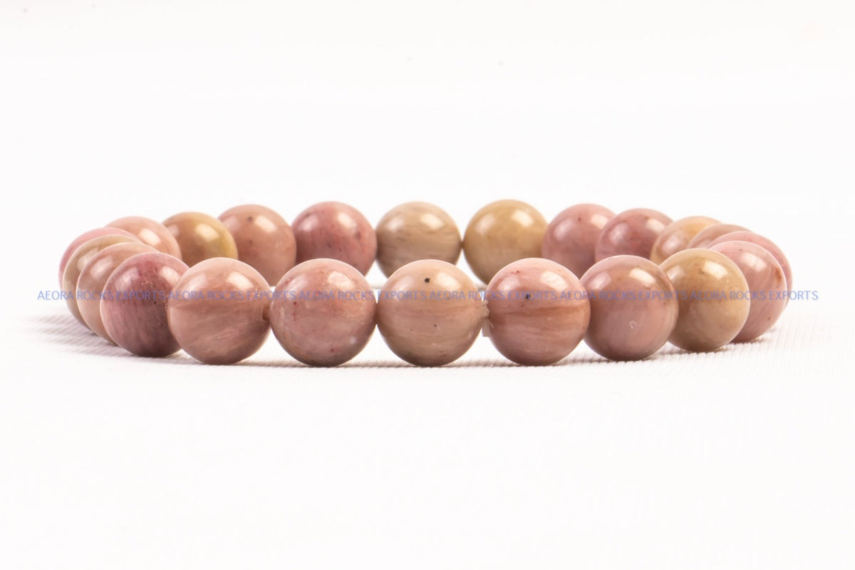 Rhodochrosite Bead Bracelet in India - Aeora Rocks - AEORA ROCKS INDIA - Healing Crystals superstore