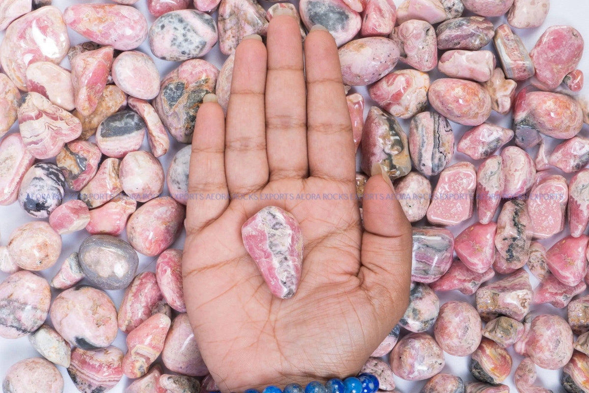 Rhodochrosite Tumbled Stone in India - Aeora Rocks - AEORA ROCKS INDIA - Healing Crystals superstore