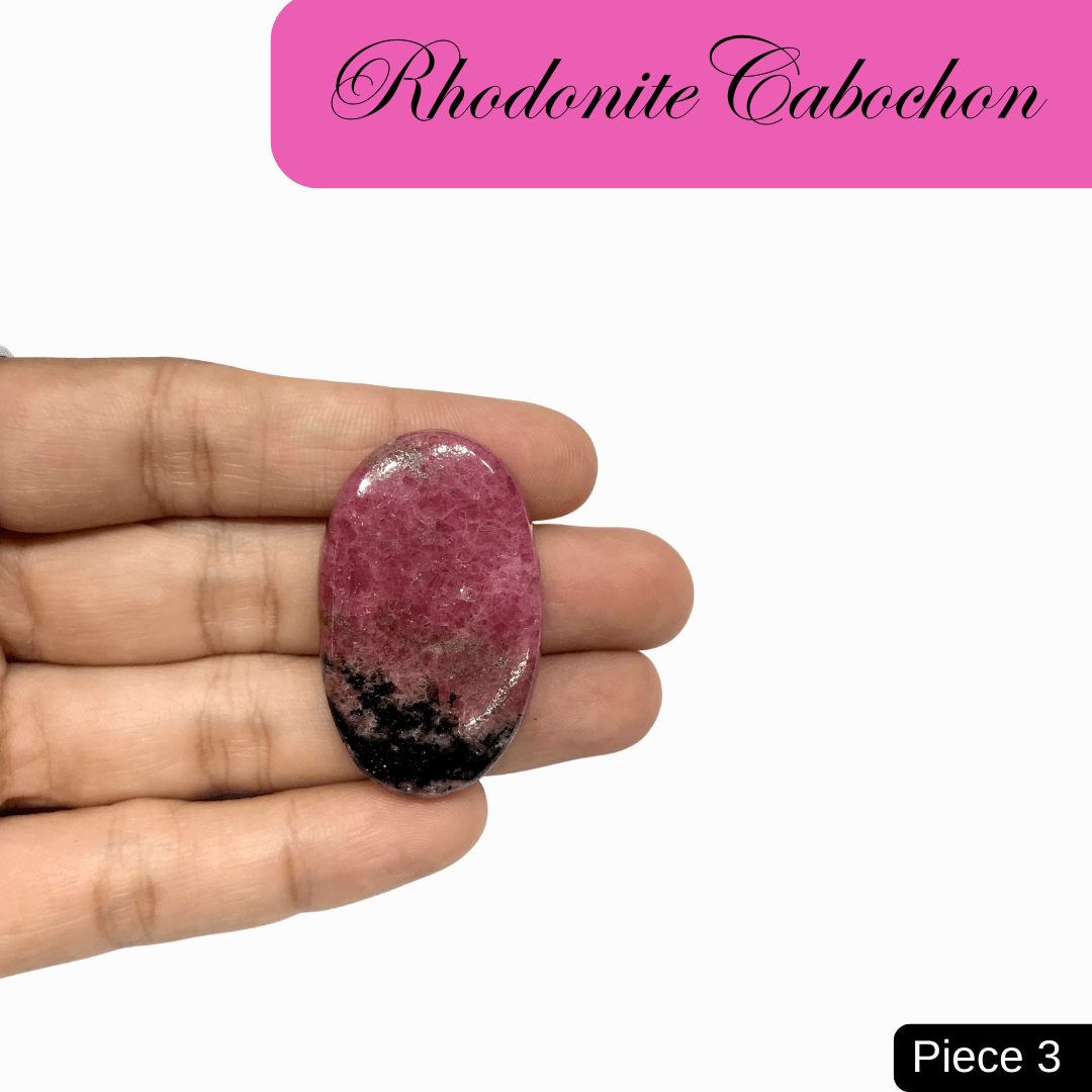 Rhodonite Cabochons - AEORA ROCKS INDIA - Healing Crystals superstore