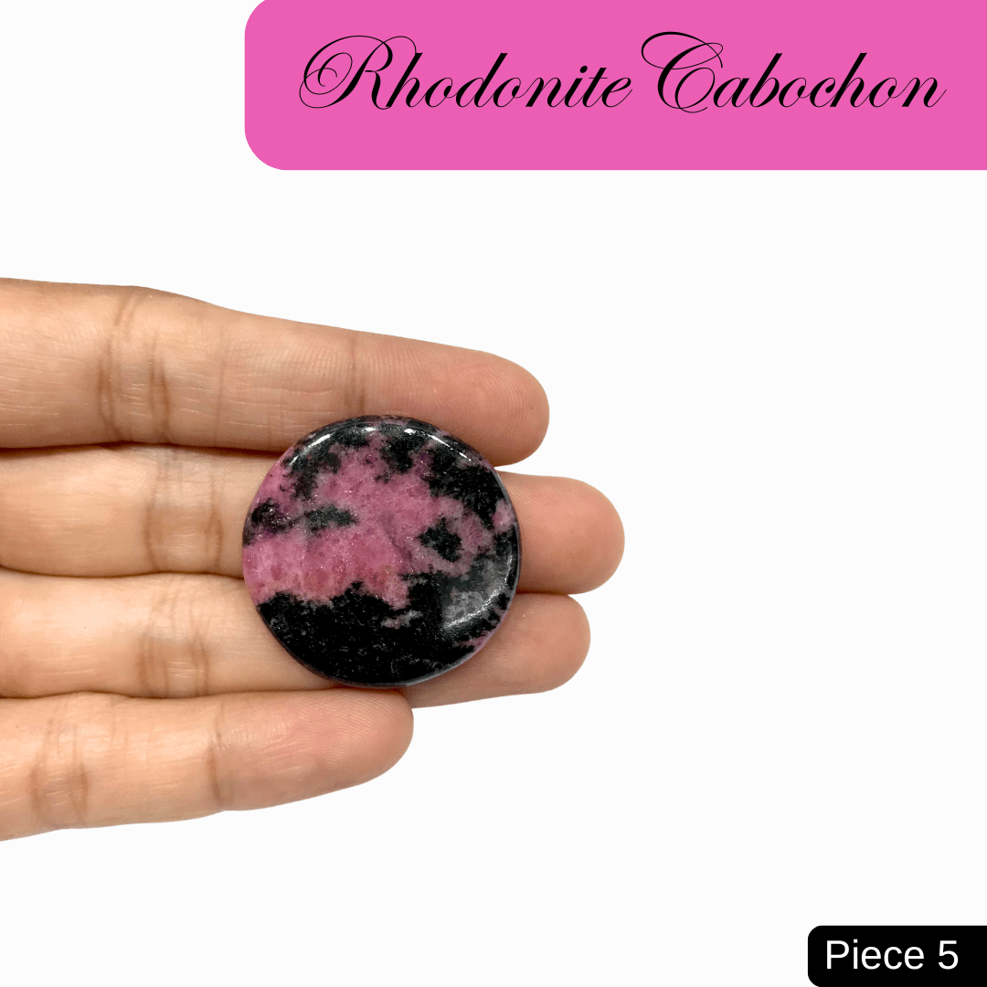 Rhodonite Cabochons - AEORA ROCKS INDIA - Healing Crystals superstore