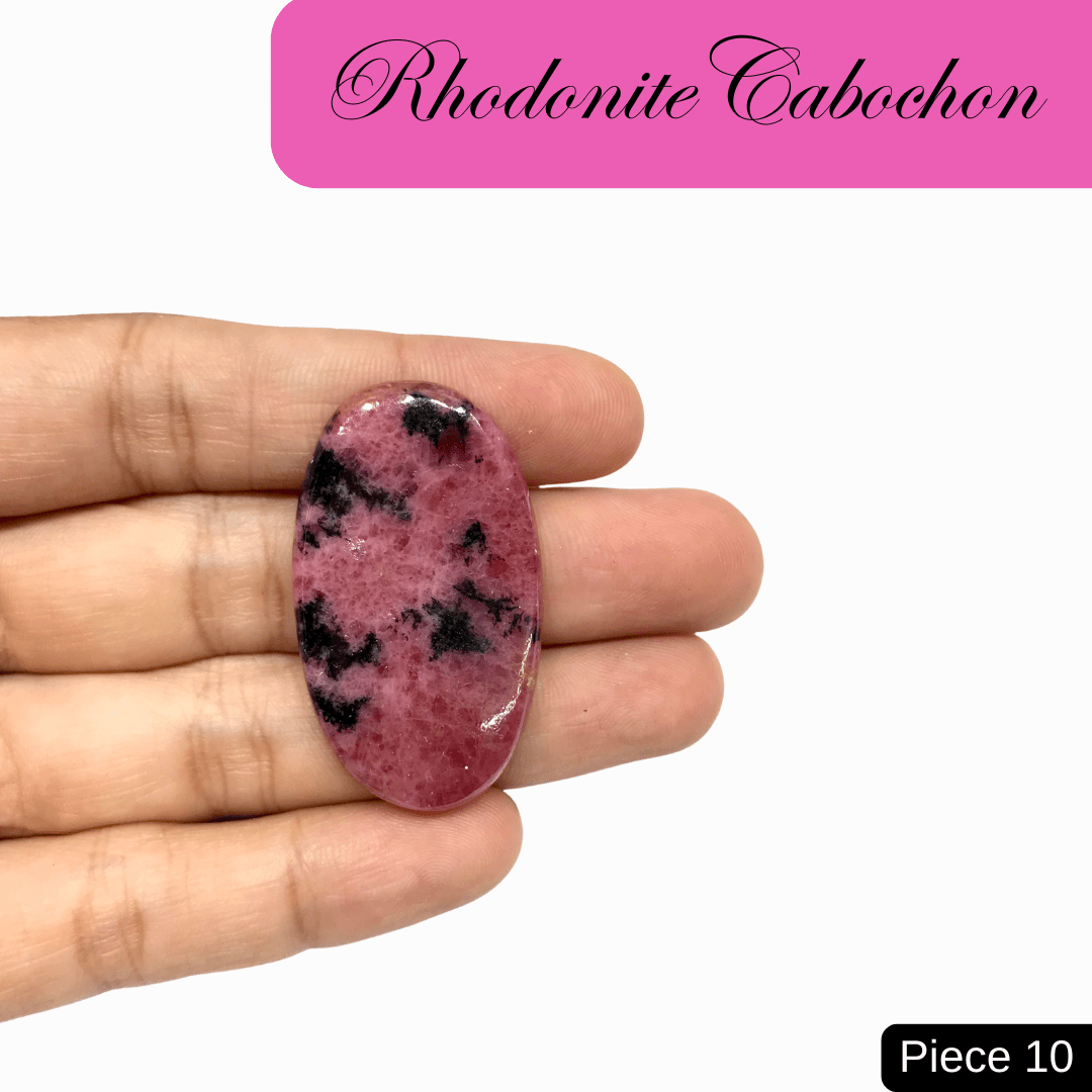 Rhodonite Cabochons - AEORA ROCKS INDIA - Healing Crystals superstore