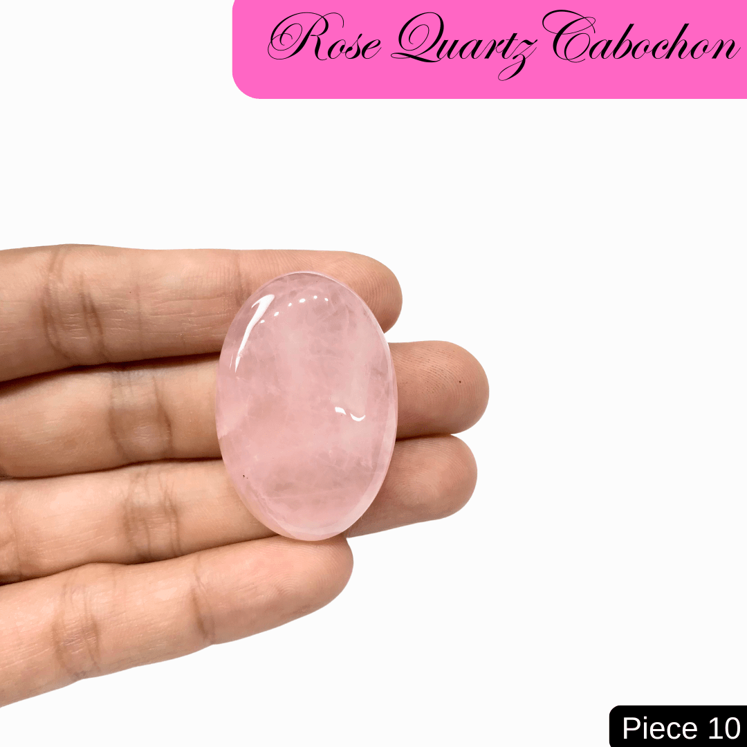Rose Quartz Cabochons - AEORA ROCKS INDIA - Healing Crystals superstore